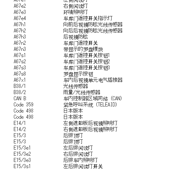 2011年奔驰GLK300 雨量传感器电路图