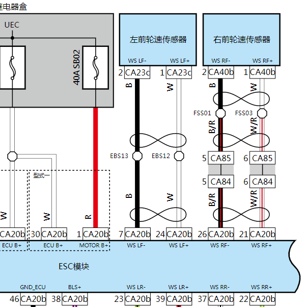 2022年吉利缤瑞 ABS电路图