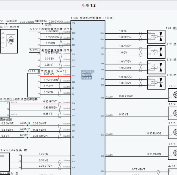 2018年沃尔沃S60发动机电路图