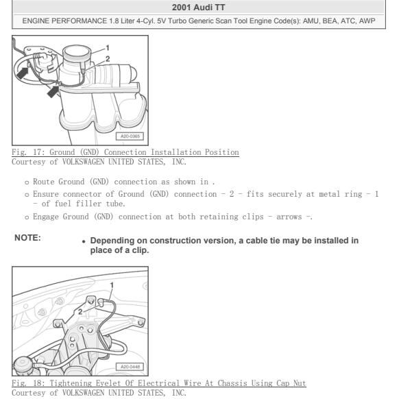 2001年奥迪TT四驱系统维修手册