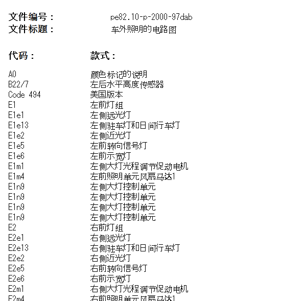 2015年奔驰E260L 大灯电路图