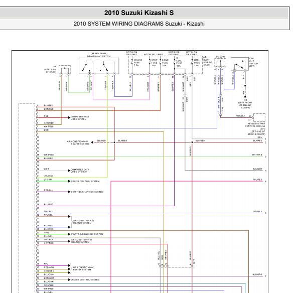 2010年铃木凯泽西发动机通讯电路图