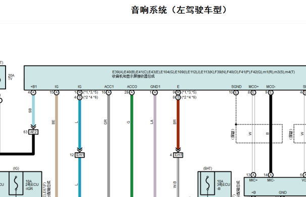 2025年丰田皇冠威尔法混动版音响电路图和针脚资料