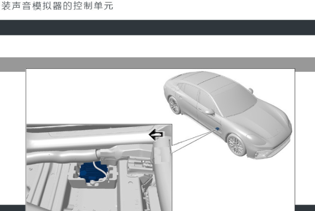 2018年保时捷帕拉梅拉声音模拟器控制单元位置