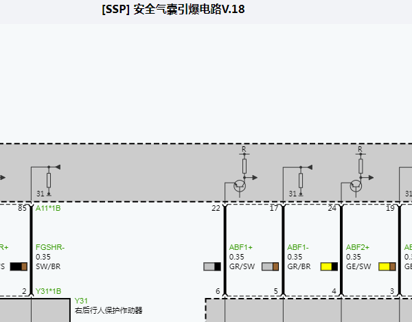 2025年宝马330Li安全气囊电路图