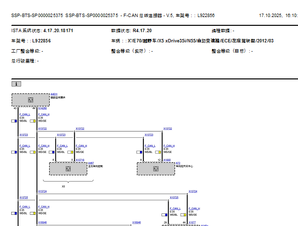 2011年宝马X5 网络通讯电路图资料
