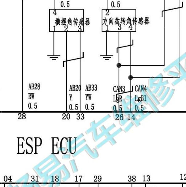 2017-2019年东风风光580制动系统电路图