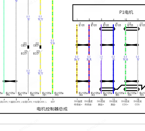 2024年长安UNI-V 智电iDD 三电控系统电路图