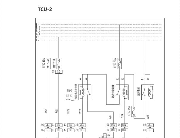 2015年北汽幻速H2变速箱电路图资料