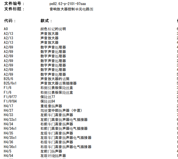 2007年奔驰S350L 音响功放电路图