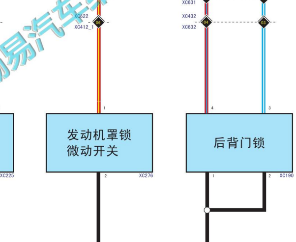 17年哈弗H6后备箱开关电路图