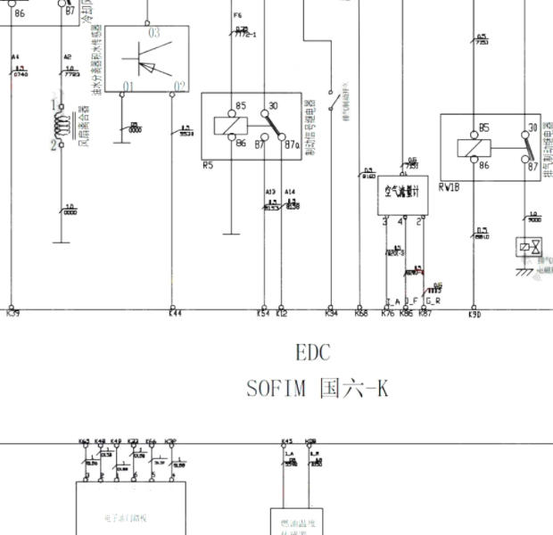 2021年南京依维柯国欧胜六发动机电路图