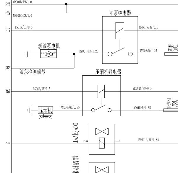 2015年北汽M20发动机电路图