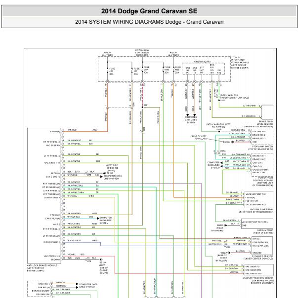 2014年克莱斯勒大捷龙ABS电路图
