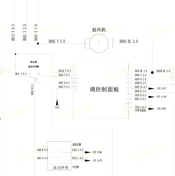 2019年东风俊风E11K空调电路图