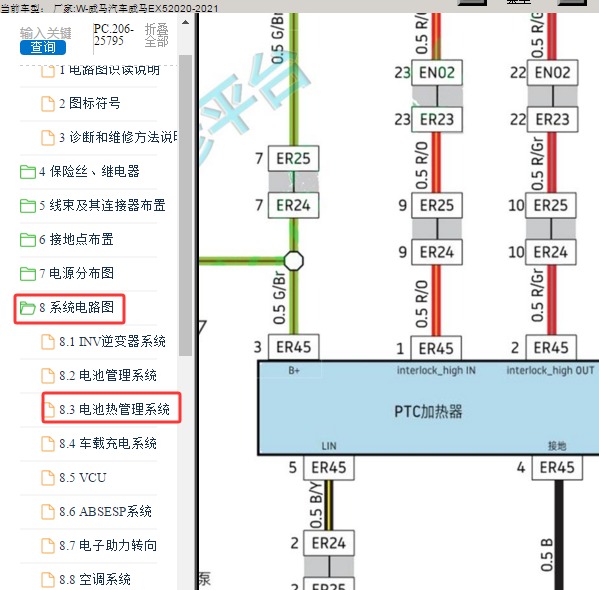 2020年威马EX5 PTC 电路图