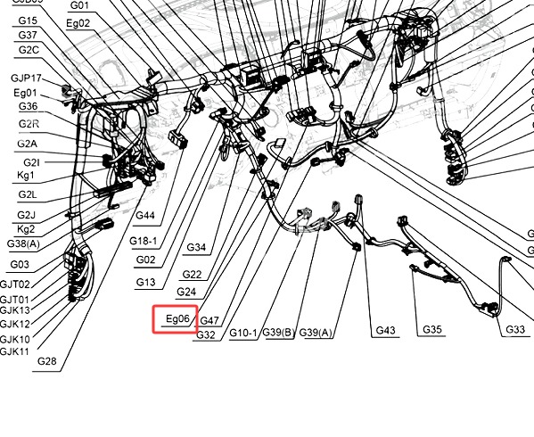 2017年比亚迪宋气囊电脑搭铁位置