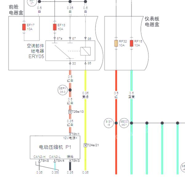 2023年极狐考拉S空调压缩机电路图
