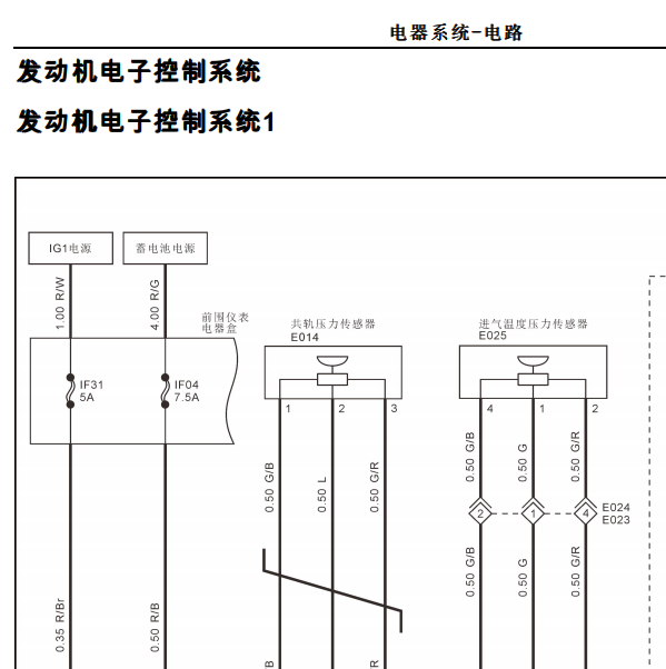 福田4J25TC3发动机电路图