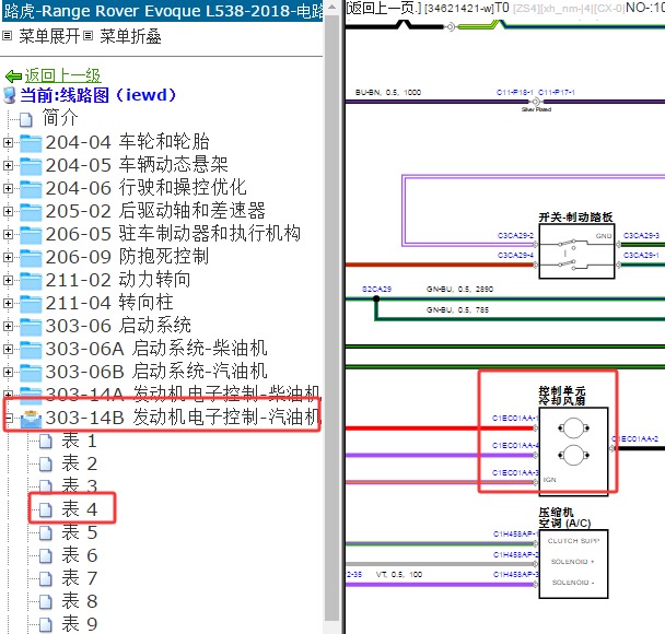 2018年路虎揽胜极光风扇电路图