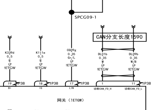 2023年合众汽车哪吒X网络通讯电路图