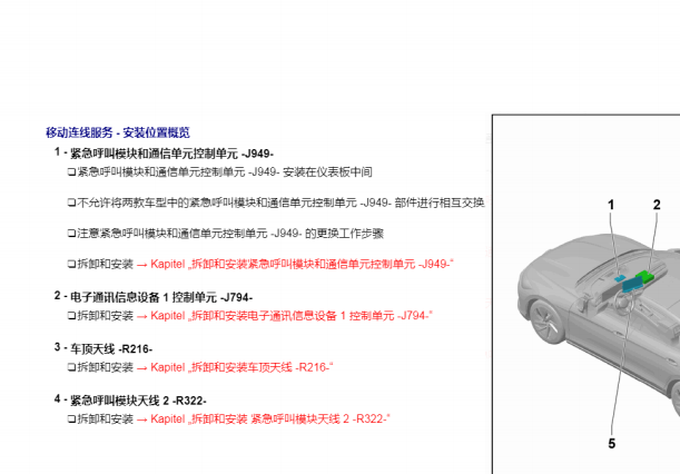 2024年大众凌渡L远程通讯模块位置资料