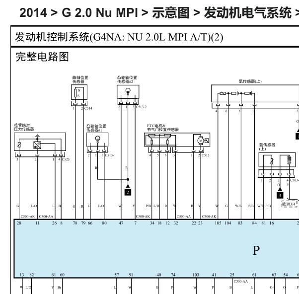 2014年起亚佳乐发动机电路图