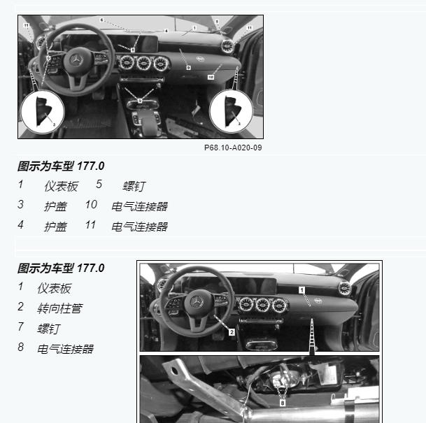 2021年奔驰GLB200仪表拆装