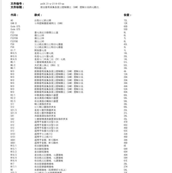 2017年奔驰R320雨刮电路图