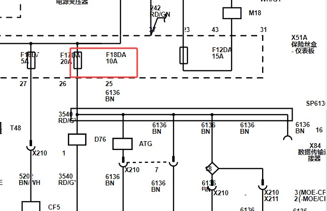 2018年雪佛兰赛欧3 F18保险丝电路图