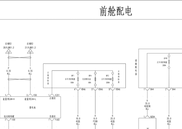 2024年比亚迪秦PLUS EV保险丝和左车身电脑电路图资料