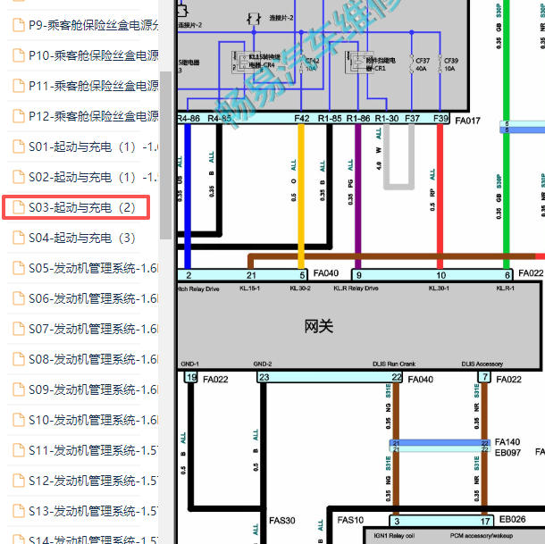 2020-2021年荣威i6 MAX网关电路图