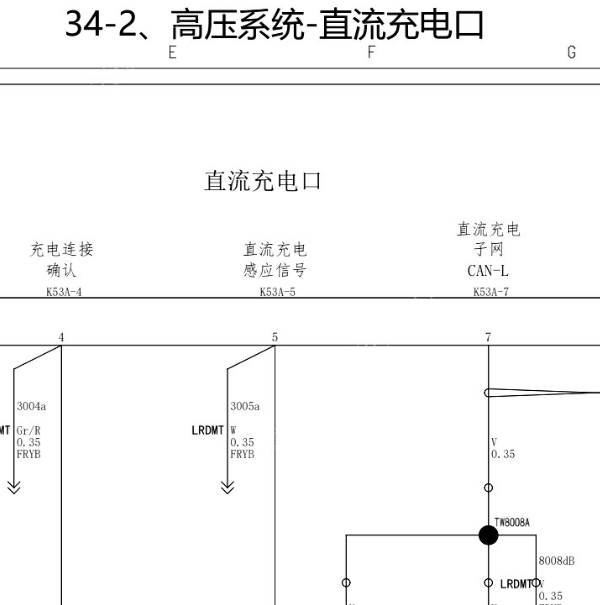 2025年比亚迪秦PLUS EV 快充接口电路图