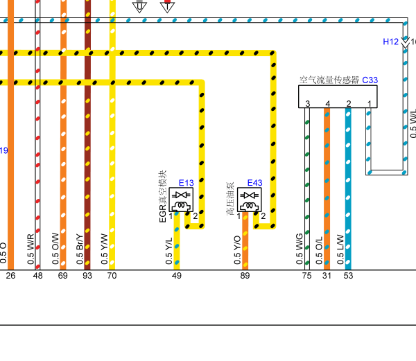 五十铃4JB1发动机电路图