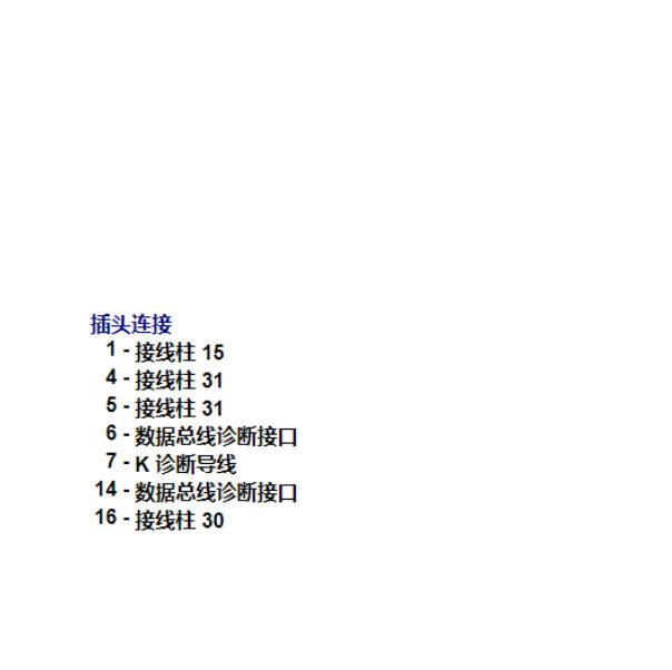 2011年大众朗逸OBD诊断接口针脚定义
