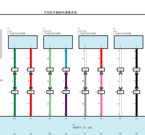 2012年丰田皇冠雷达模块电路图和位置