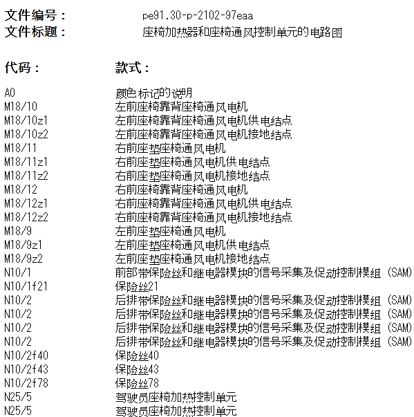 2011年奔驰E260 音响和座椅加热电路图