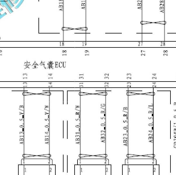 2015年长安致尚XT 气囊电路图