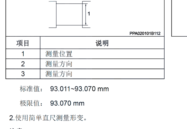 五十铃JE493ZLQ6K发动机缸体，活塞等元件间隙数据资料