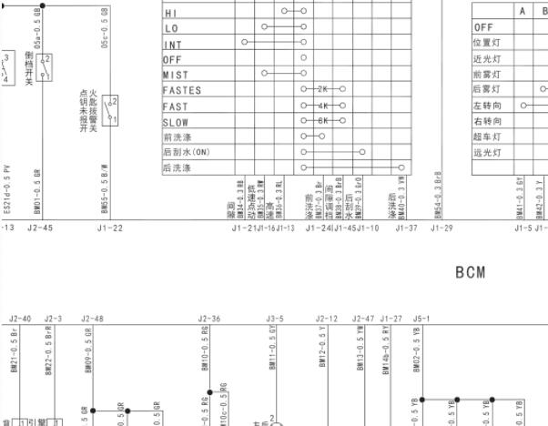 2014年广汽吉奥星朗BCM电路图