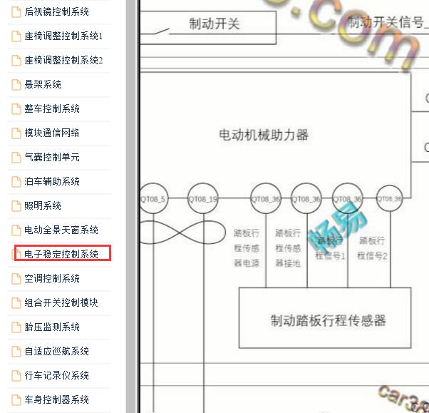 2020-2021年理想OND刹车助力电路图