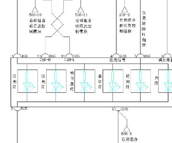 2018年比亚迪唐大灯电路图