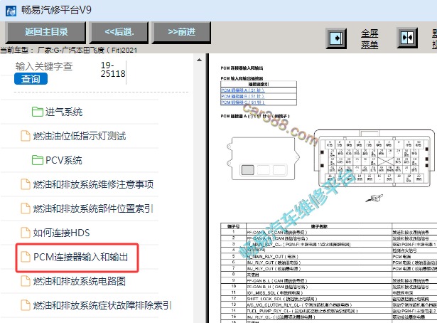 2021年本田飞度发动机电脑针脚资料