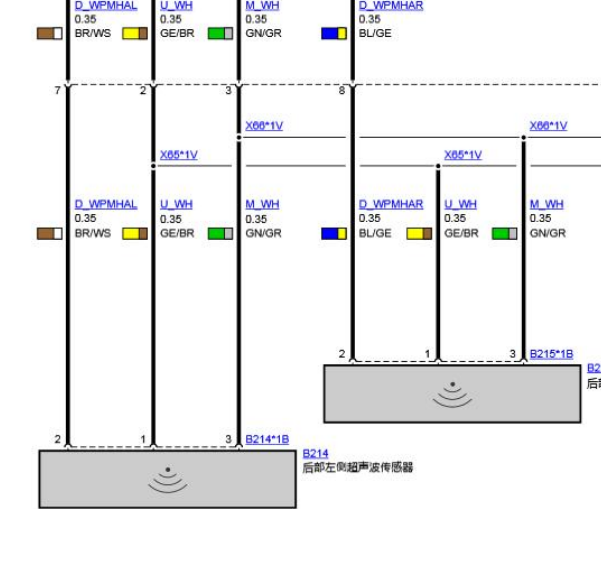 2024年宝马I5 后部雷达电路图