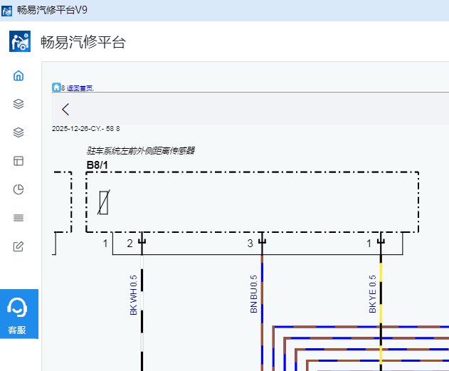 2020年奔驰C260L 驻车系统电路图资料