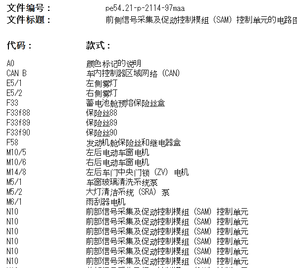2006年奔驰ML500 雨刮电路图