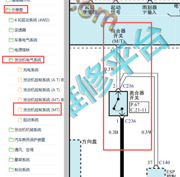2015年起亚智跑离合器开关电路图