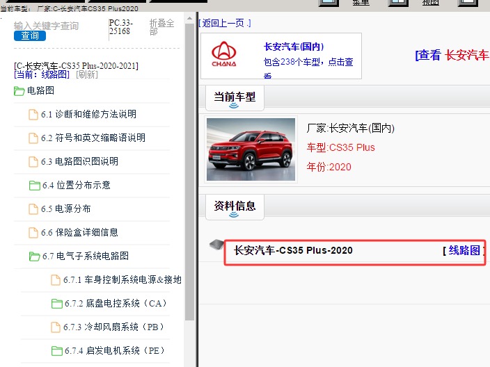 2020年长安汽车CS35 PLUS 电路图