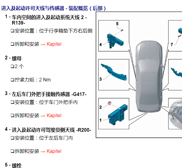 2021年大众辉昂启动系统天线位置
