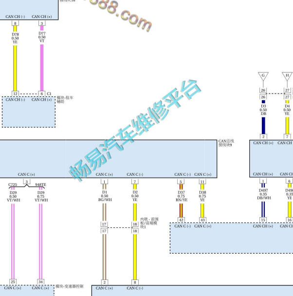2021年广汽菲克指南者网络通讯电路图